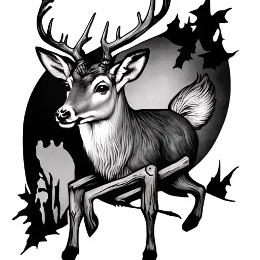 Bambie Deer With A Wooden Leg