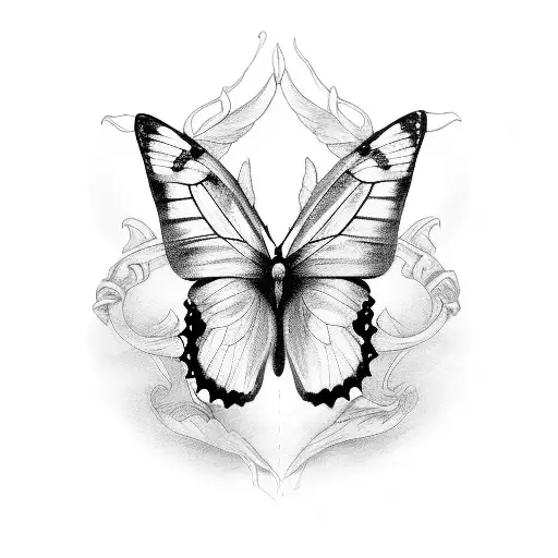 Butterfly With The Word 'Sve' In Its Wings