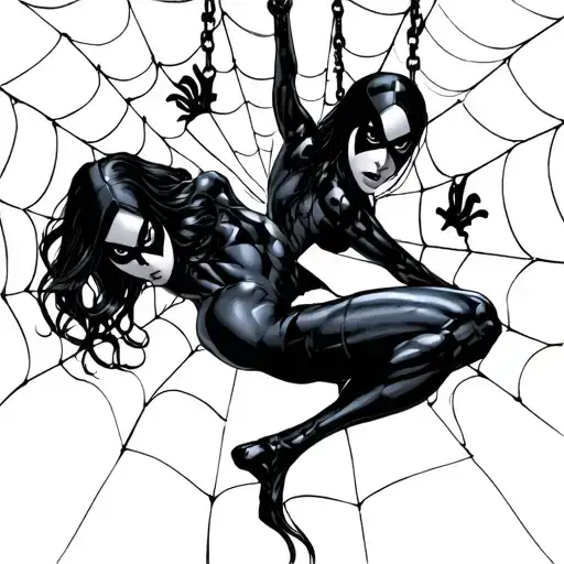 Black Widow Hanging From Web