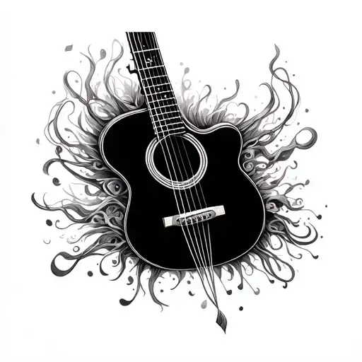 Guitar Strings Transforming Into Musical