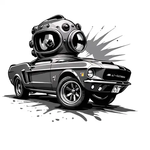 Diving Helmet & Muscle Car