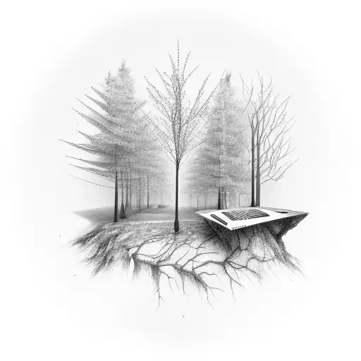 Forest With Electronics Connected To It