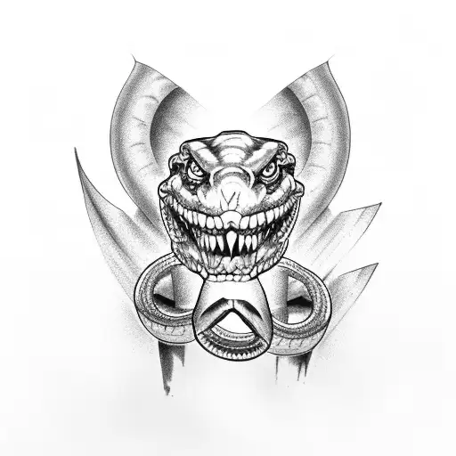 Harley Davison And Snake