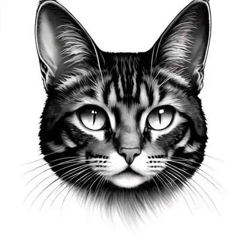 Cat Eyes And Ears From Top Of Nose