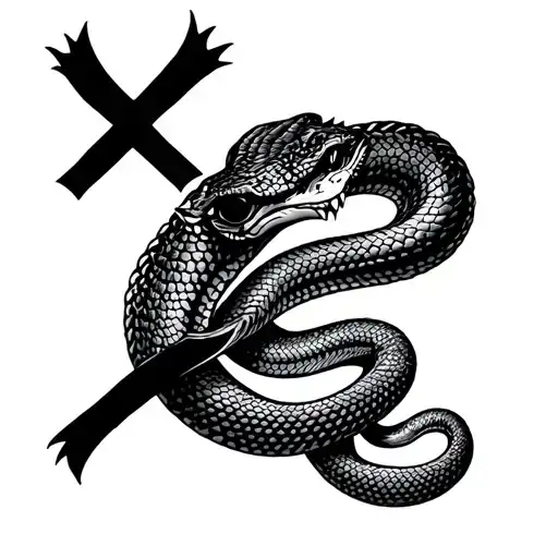 Snake With Leviathan Cross