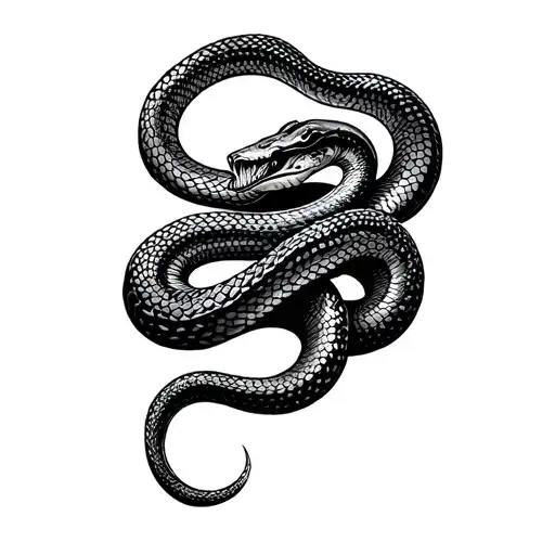 Snake With Leviathan Symbol