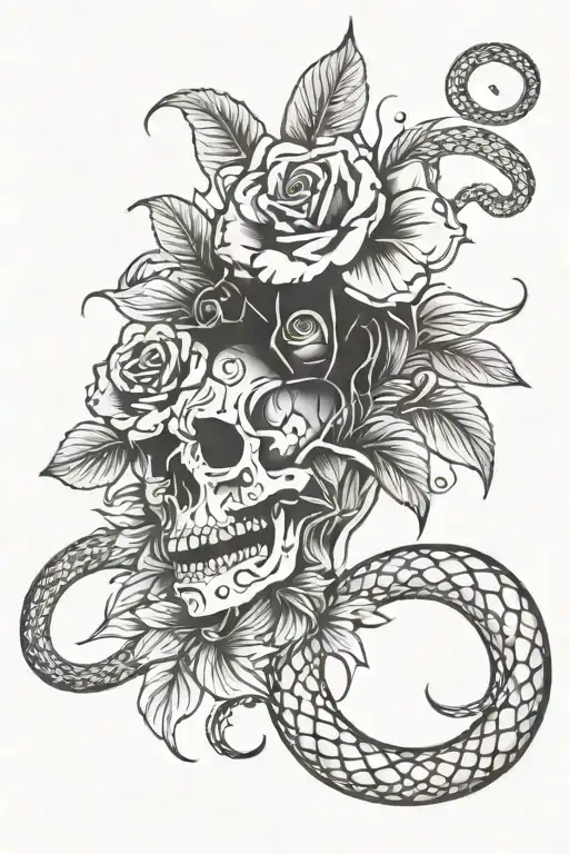 Dead Flowers With Snake Back