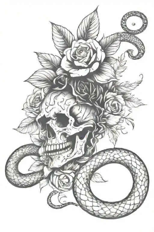 Dead Flowers With Snake Back