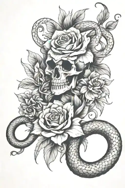 Dead Flowers With Snake Back