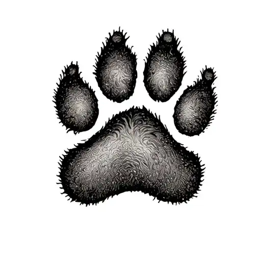 Englush Springer Spaniel Dog Paw Print