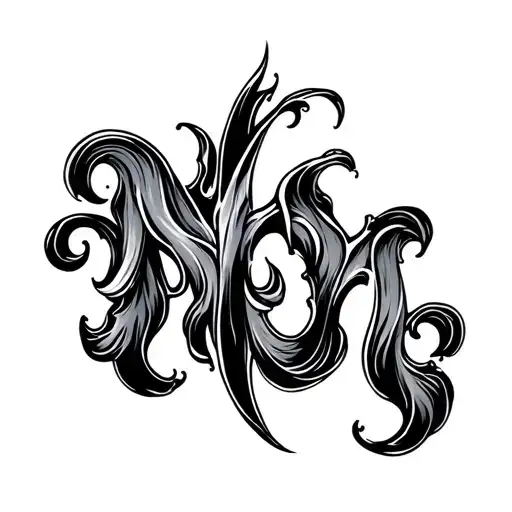 Initial To The M And H In A Form Of Wave