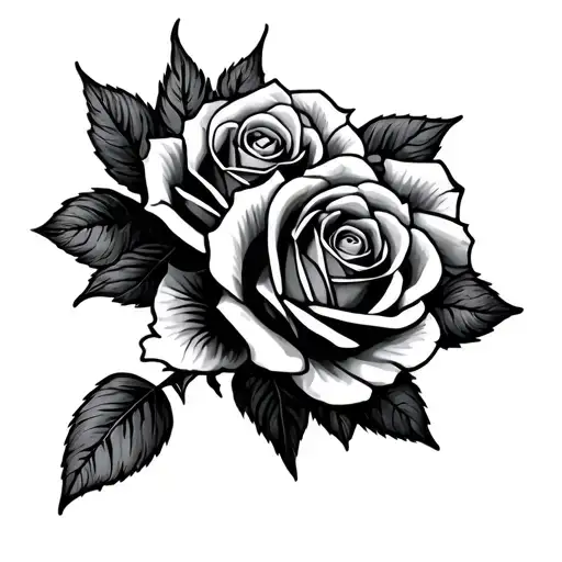 Male Tattoo With Roses