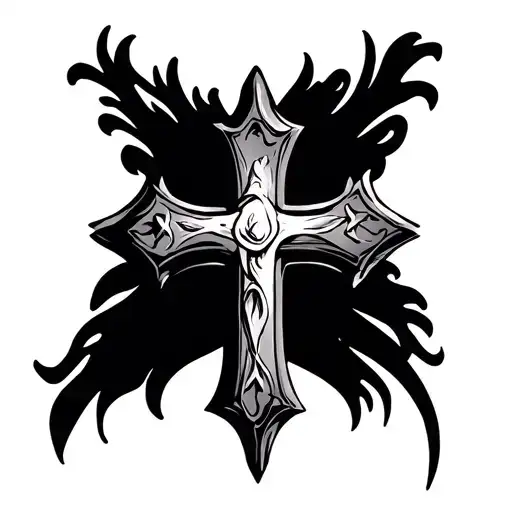 Christian Cross Tattoo Design