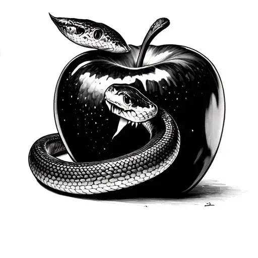Snake Biting Apple