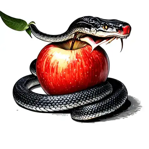 Snake Eating Apple