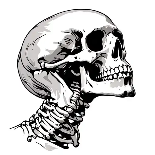 Human Skeleton Stopped Looking Up