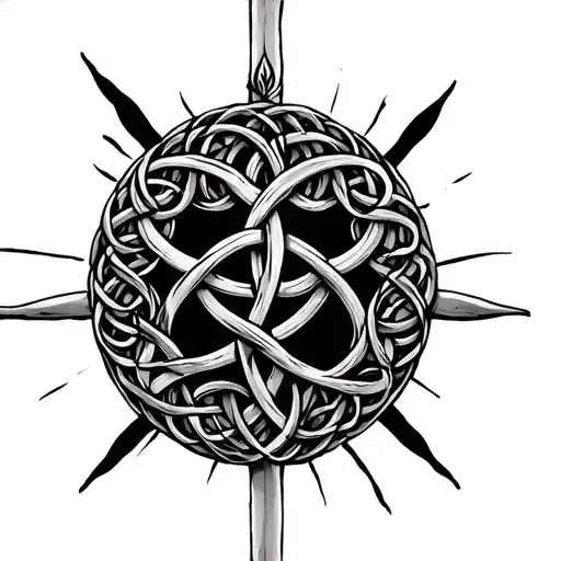 Celtic Tree Of Life With Eternity Knot Intertwined