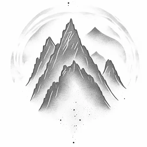 A Motivational Quote About Perseverance Incorporated Into A Mountain Silhouette