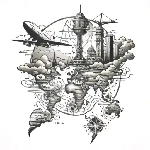 Travel Tattoo With The World
