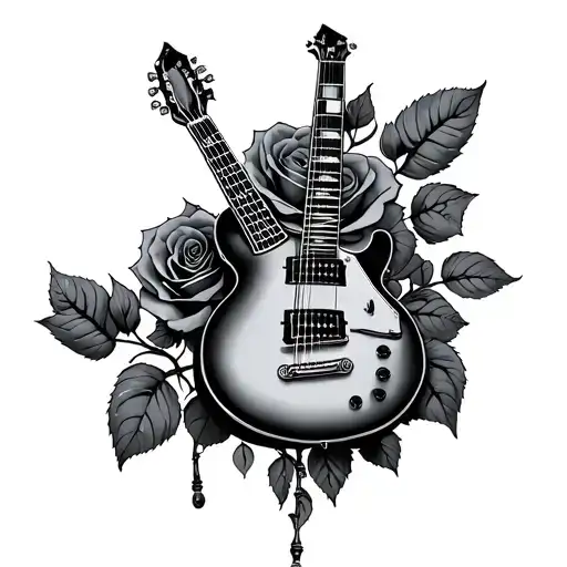 Guitar And Rose