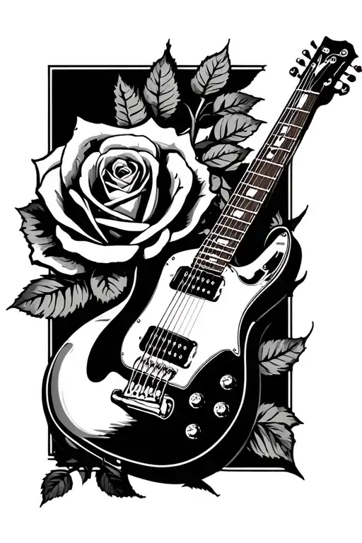 Guitar And Rose