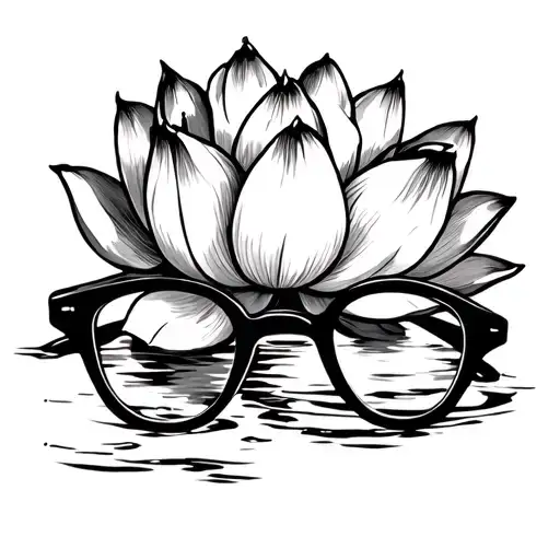 Lotus Flower And Eyeglasses
