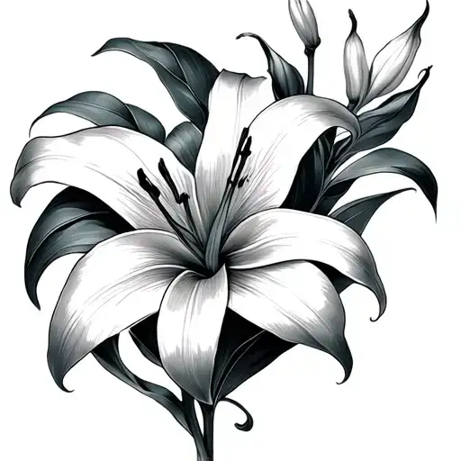 Fine Line Lily Intertwined