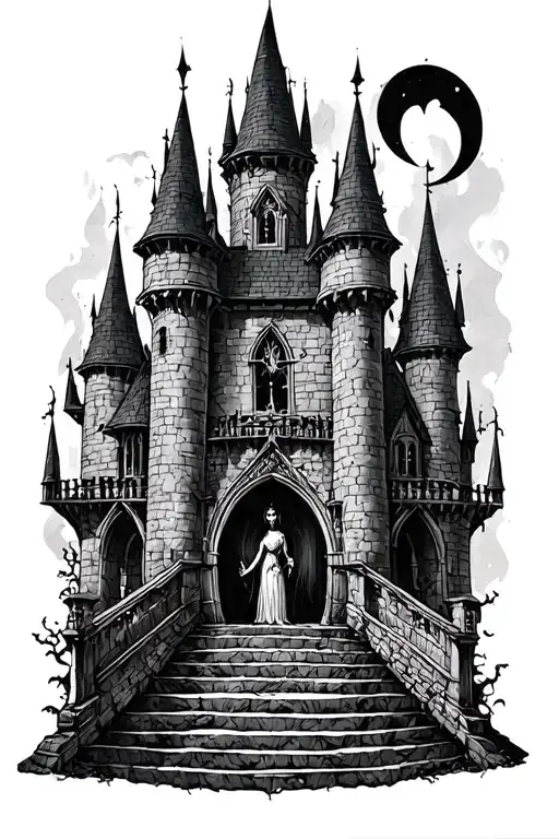 Gothic Castle With Vampire Queen