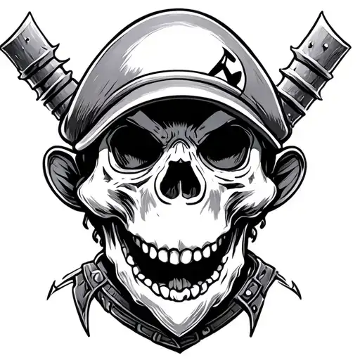 Skull Wearing Mario Dark Souls