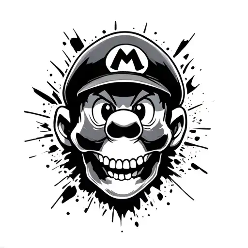 Mario Smashing Skull