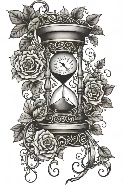 Hourglass And Vines And Stones Balanced