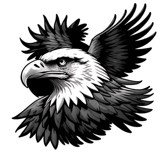 Eagle Combination Black And White