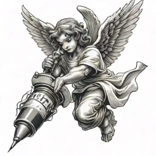 Angel With A Spray Can Graffiti