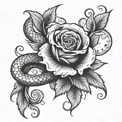 Rose Snakehead Clock