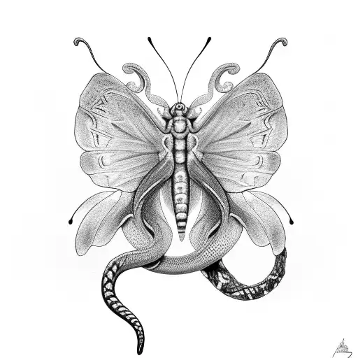 Butterfly Whith Snake