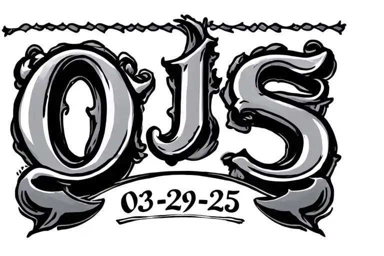 The Letters Ojs And The Date 03-29-25 Underneath It