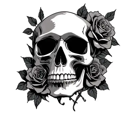 Skull And Roses