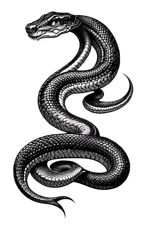 Snake Viper Snake Sleeve Tattoo Design