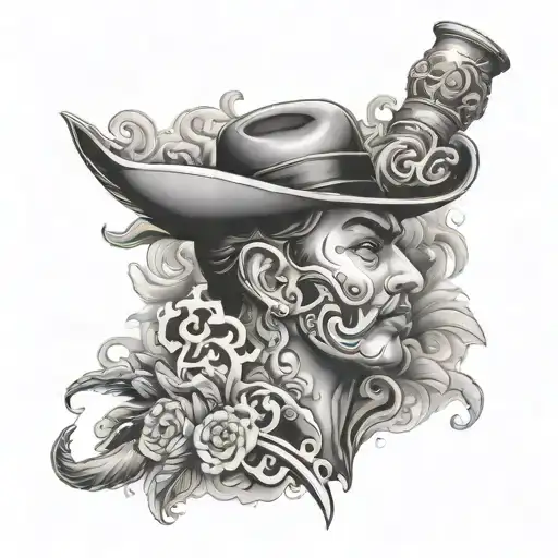 Cuban Culture Tattoo That Includes Smoke Rising
