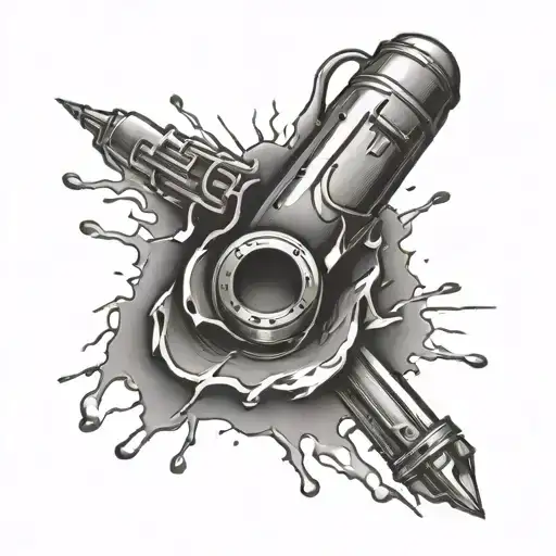 Word Onetapz And A Bullet Going Through It