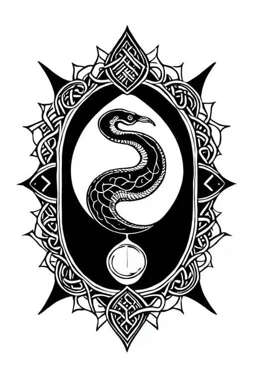 Hour Glass Moon Sun Stars Snake Celtic Knot Moth