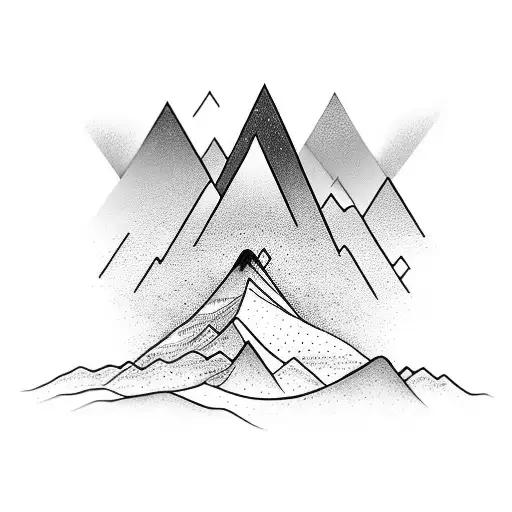 A Music Equalizer Waveform Merging Into The Shape Of A Mountain Range