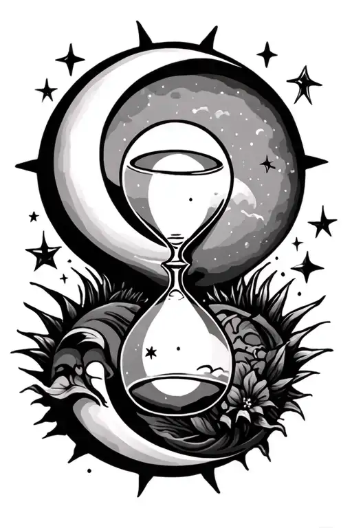 Sun Moon Stars Hourglass