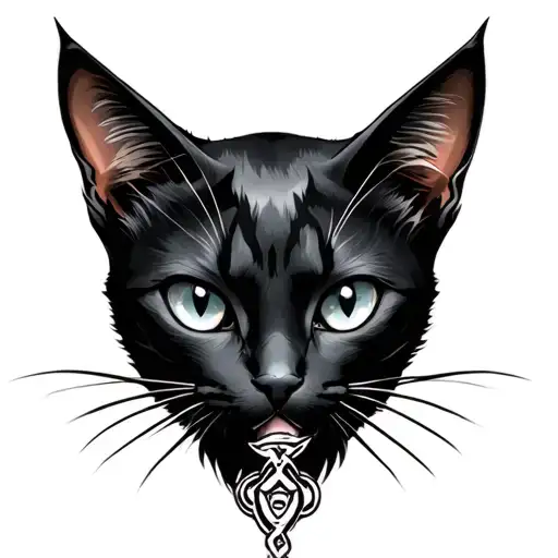 Black Cat Aquarius Sign