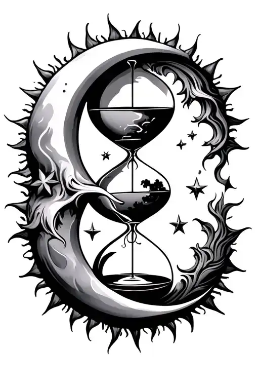 Sun Moon Stars Hourglass