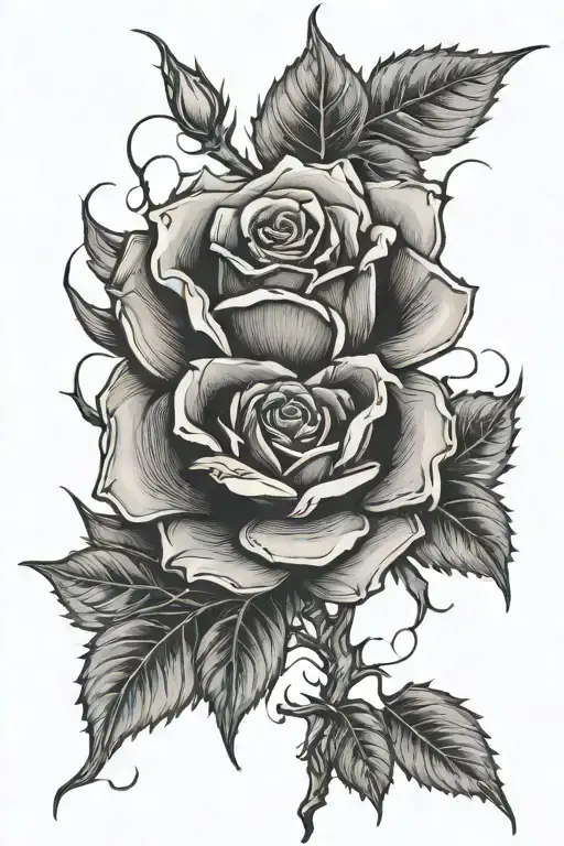 Black Rose And Thorns