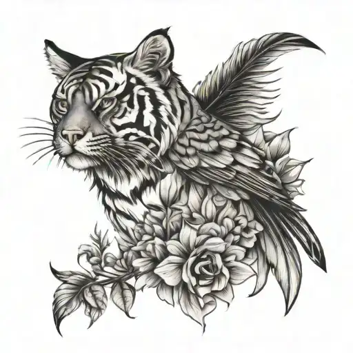 Half Tiger Half Cardinal Bird