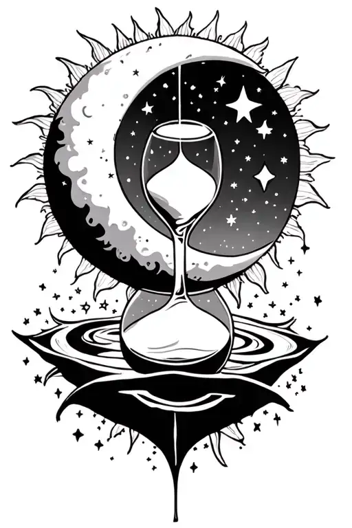 Sun Moon Stars Hourglass