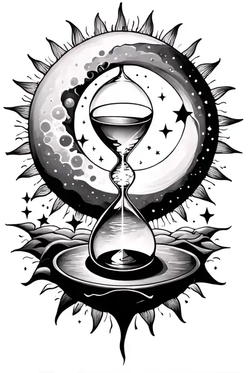 Sun Moon Stars Hourglass
