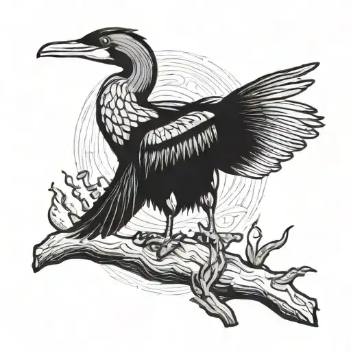 Black And Grey Traditional Cormorant